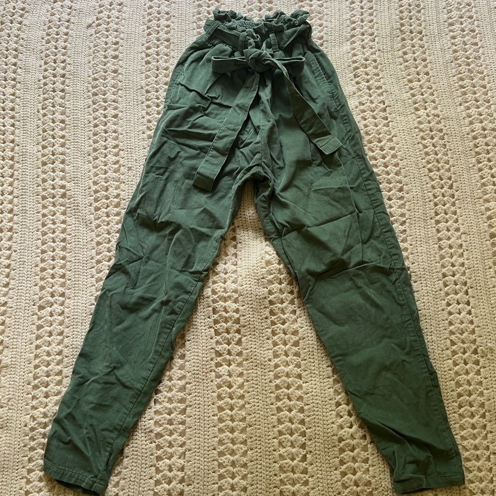 Lucy & Yak high-rise paper bag waist corduroys